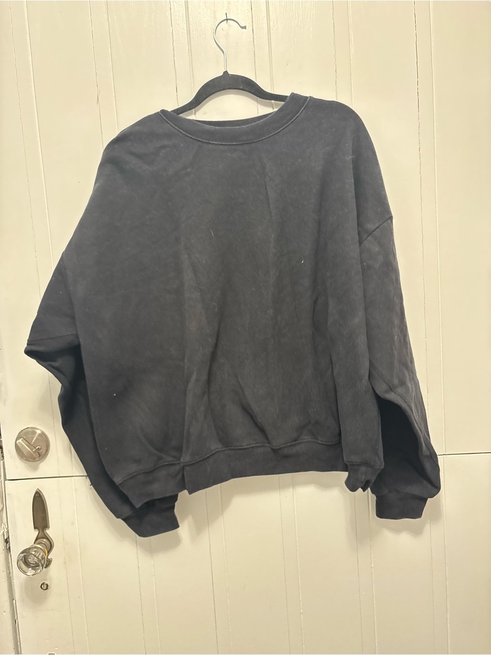 Skims Classic Black Crewneck Sweatshirt